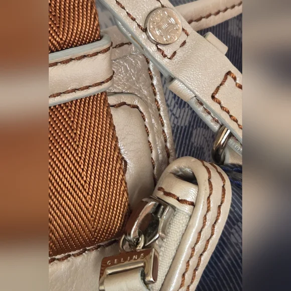 Celine Macadam Triomphe tote PVC/Leather& Pochette Early 2000s excellent cond - Picture 8 of 15